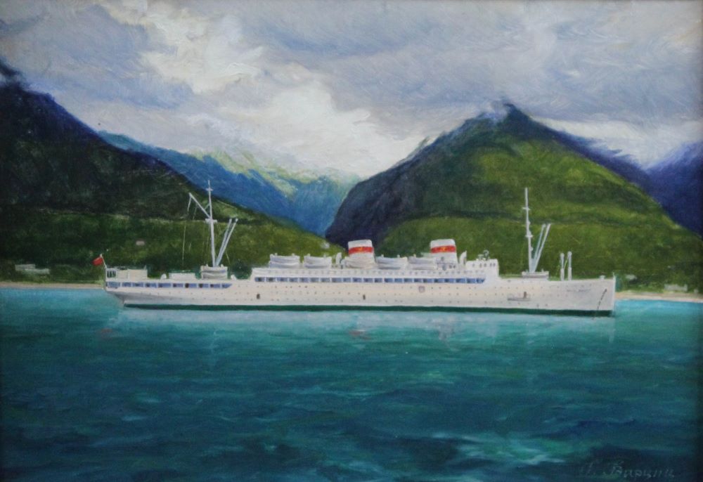 Адмирал Нахимов на Гагрском рейде, 1988