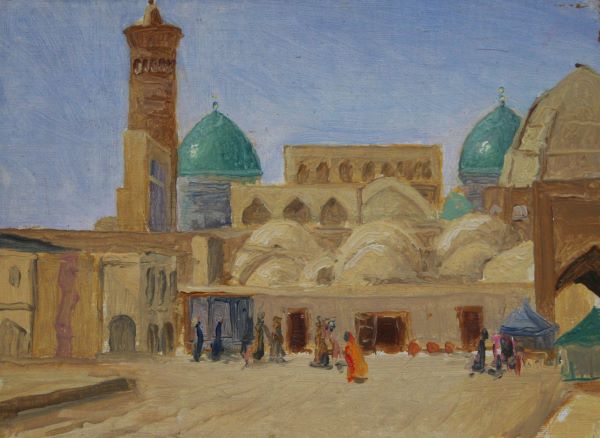 Бухара, этюд, 2018 год, художник Геннадий Барциц
